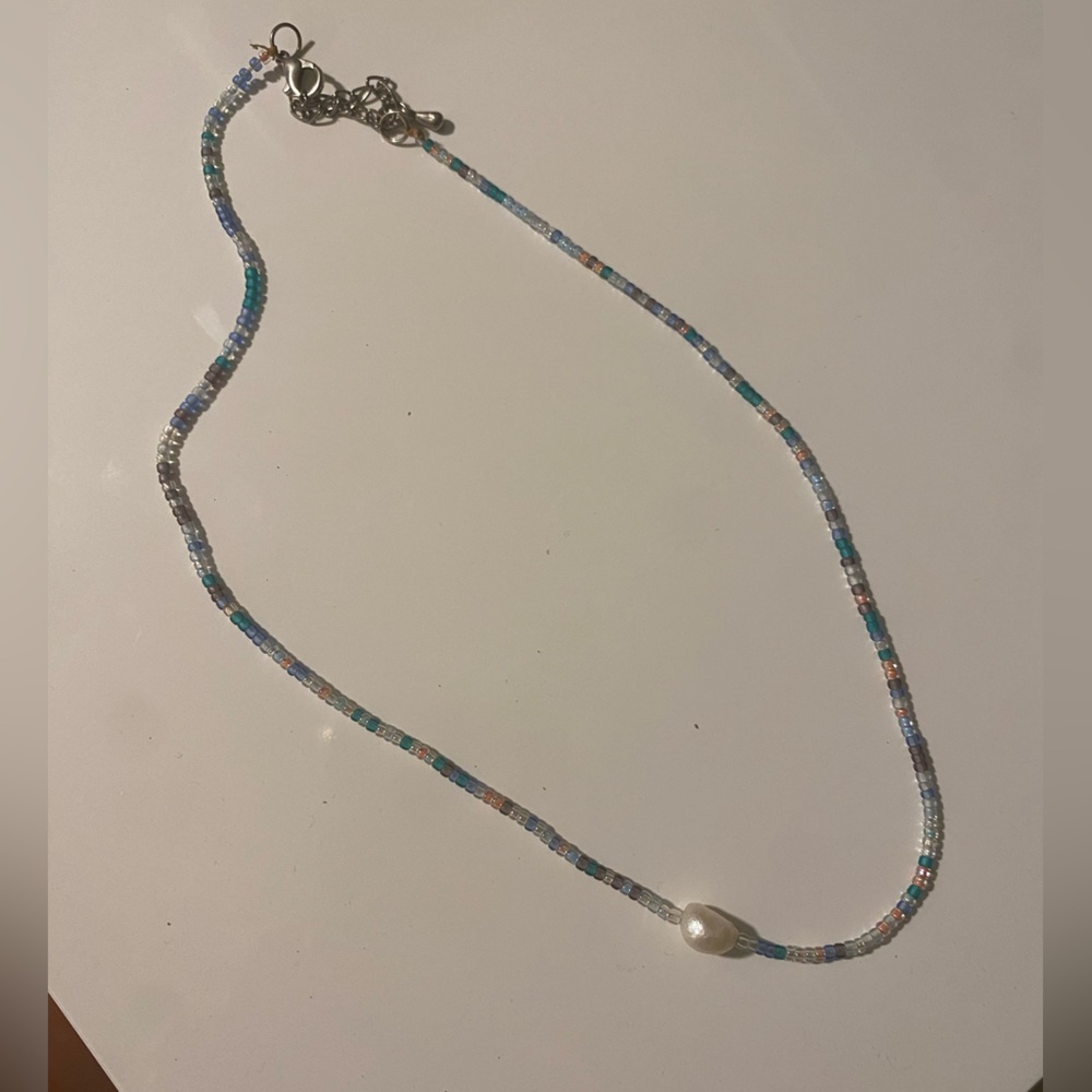 Multicolor Beaded and Peral Necklace